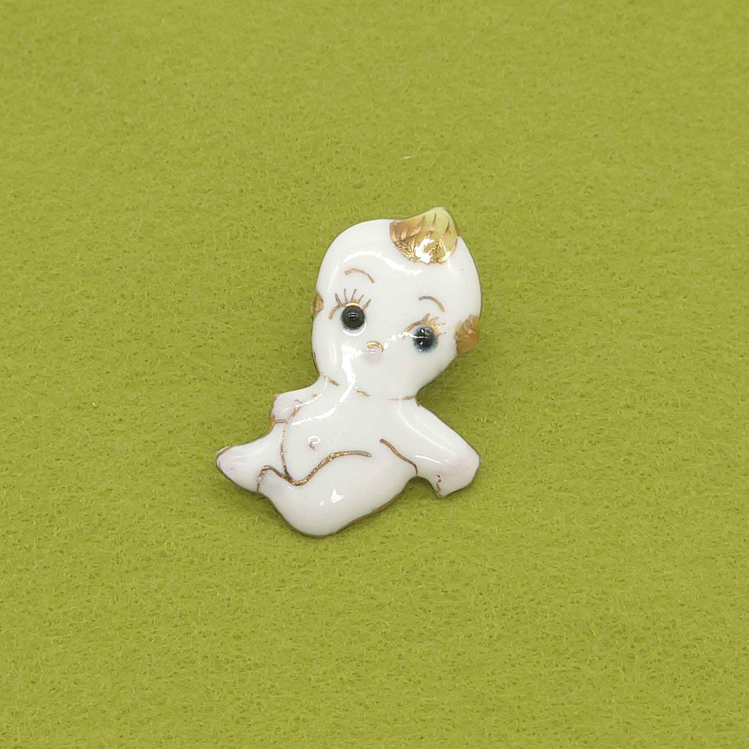 キューピー(c)の七宝焼ピンブローチ（ピンバッジ）[受注制作]1枚目の画像